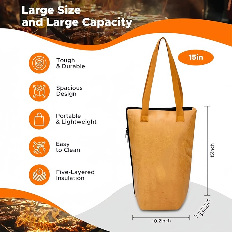 Insulated Picnic Cooler Bag for Outdoor Food Storage – Large