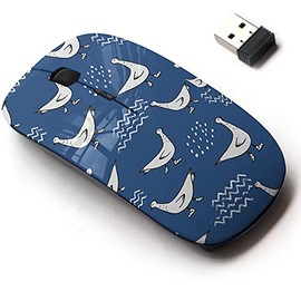 2.4G Wireless Mouse with Cute Pattern Design for All Laptops and Desktops with Nano Receiver - Flat Cute Funny Hand