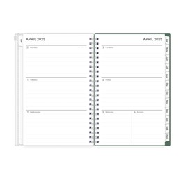 Blue Sky 2025-2026 Weekly and Monthly Academic Year 15 Month Planner Calendar, April 2025 - June 2026, 5" x 8", Flexible Cover With Zip Pouch, Wirebound, Storage Pocket, Seychelle