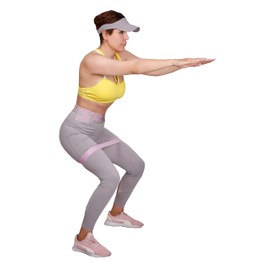 5 Resistance Bands Set - Premium Quality Natural Latex, Non-Toxic, Skin-Friendly, Ideal for Yoga, Pilates, Strength Training, and Injury Recovery (Pink/Purple Shade)