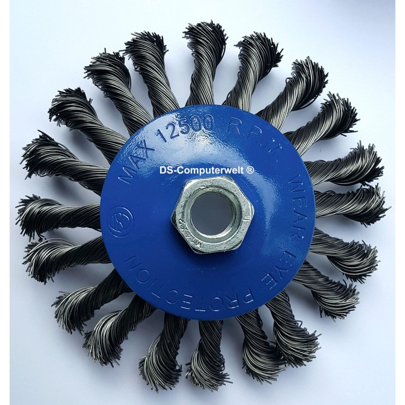 3 Tapered Brushes Diameter 115 mm M14 x 2 Wire