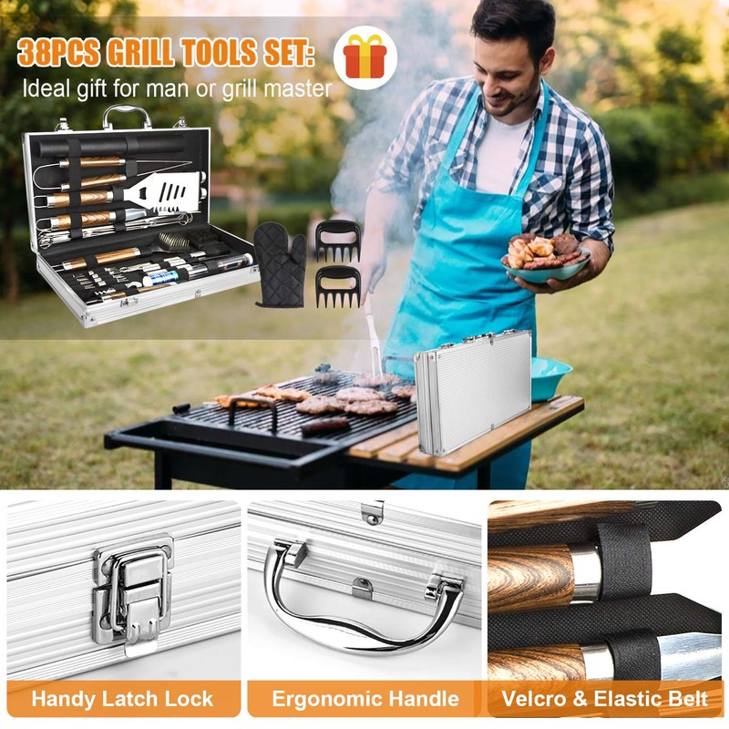 Cifaisi BBQ Grill Accessories Set, 38Pcs Stainless Steel Grill Tools