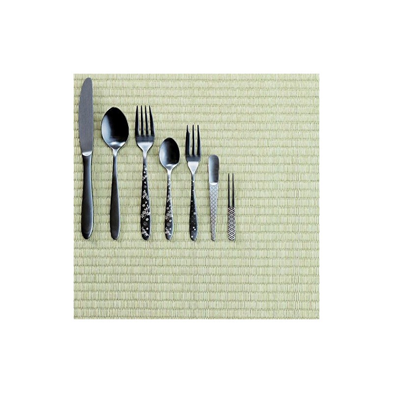 Todai Stainless Steel Seek Dessert Fork, Black Oxidized Rose, Made