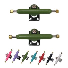 LEEFAI Pro Fingerboard Trucks 34mm G3 with Color Hanger Professional Mini Finger Skateboard Inverted Kingpin Harder Bushing Pivot Cups Truck (Lime Green)