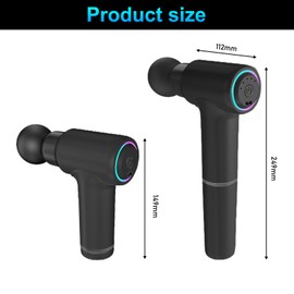 Behogan Massage Gun, 3200 RPM Hand Massager, Long Handle Massage Gun with 4 Massage Heads, 6 Speeds, USB C Charging Back Massage Gun, Muscle Massage, Relaxing, Gift for Family