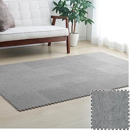 Iris Ohyama JTM-32 (CPT) Joint Mat, Tile Carpet, Gray, Width 12.6 x Depth 12.6 x Height 0.2 inches (320 x 320 x 6 mm), Carpet Type