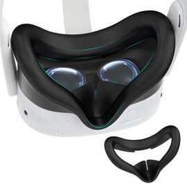 VR Slicone Face Shield for Quest 3S: PU Face Cushion Protective Mask Sweat Resistant Face Pad for Quest 3S Face Cover