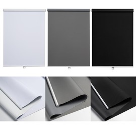 KALYSIE KALYSIE Custom Roller Shades 100% Blackout Blinds for Windows and Doors, Pull Down Room Darkening Window Shades, Easy to Install for Home and Office