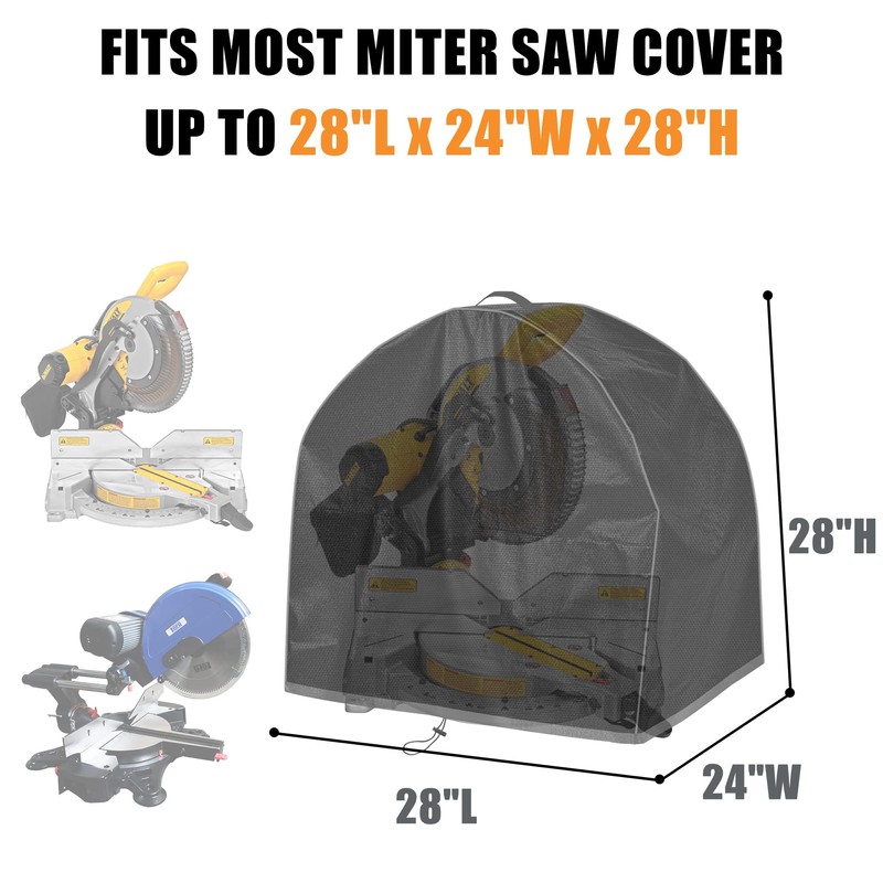 Kinkati Miter Saw Cover, 28in portable table saw cover, Fit