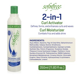 Sofn’Free Moisturizer & Curl Activator for Natural Hair, Soft Curls, and Waves 11.83 fl oz / 350ml (2 pack)