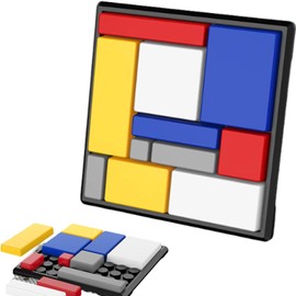 3D Puzzle, Educational Toy, Brain Training, Lockfit, 3D Puzzle, Toy, 88 Topic Questions, Educational Toy, 4 Levels of Difficulty Levels, Concentration, Creativity, Spatial Recognition, Holds Blocks