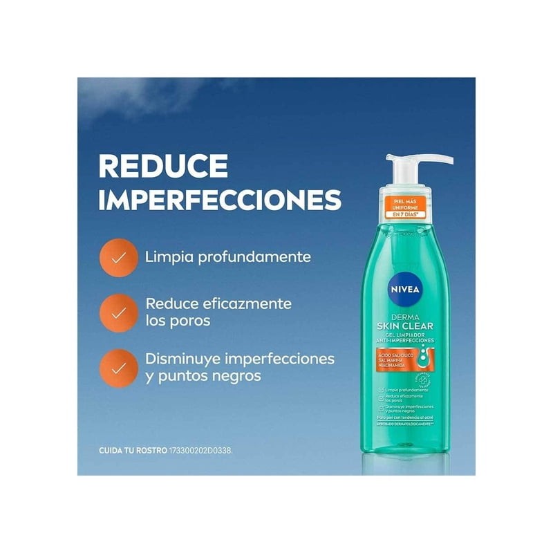 Gel limpiador Nivea Derma skin clear anti-imperfecciones 150ml