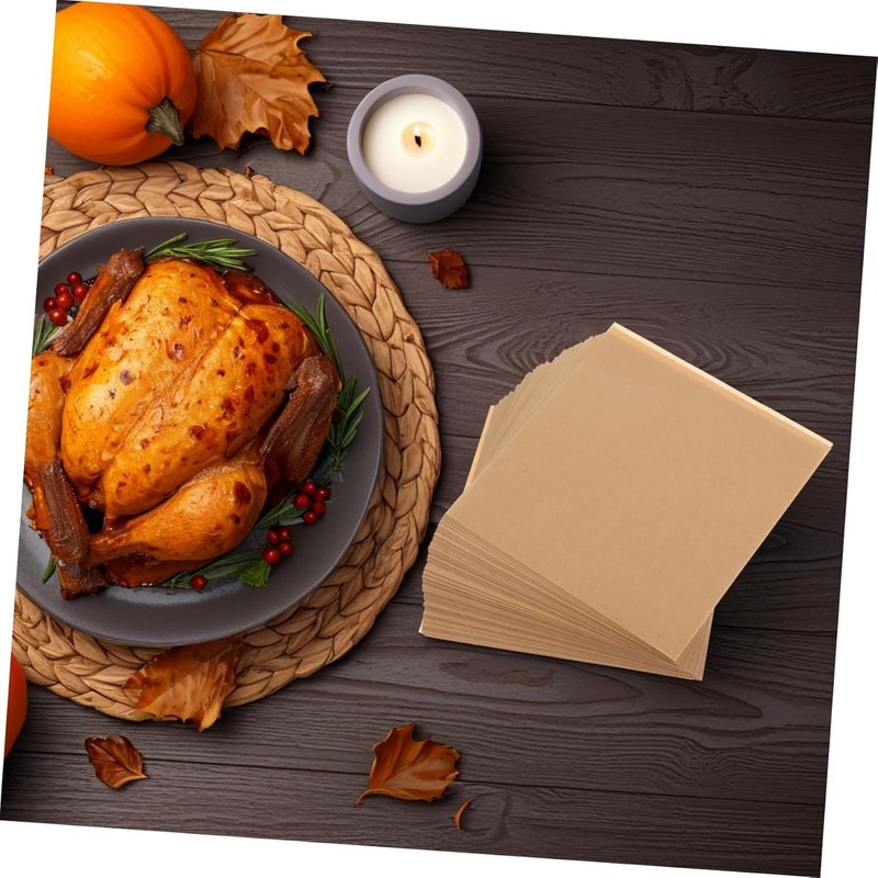 100PCS Parchment Paper Sheets - Unbleached Nonstick Baking Paper -