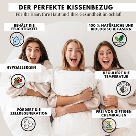 Silk Pillowcase 22 Momme for Hair and Skin Mulberry Anti-Wrinkle Anti-Ageing High Quality No Chemicals Gift Idea (Grey, 65 x 65 cm)