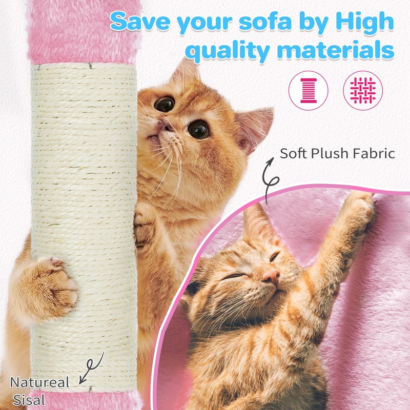 ABCPET Cat Tree Tower 63in Multi-Level Cat Tower for Indoor