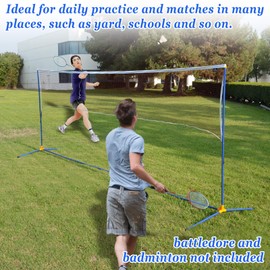 Strong Camel Portable Badminton Volleyball Net Set Easy Setup Nylon Sports Net with Poles & Carrying Bag