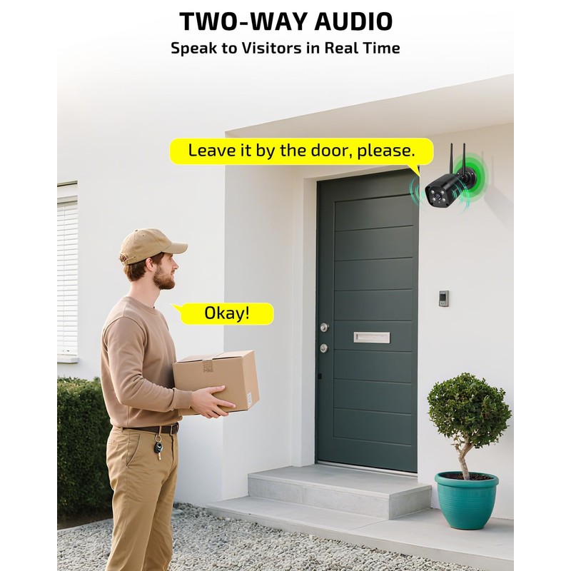5MP Add-on Camera for Wireless Security Camera System Outdoor, Wireless