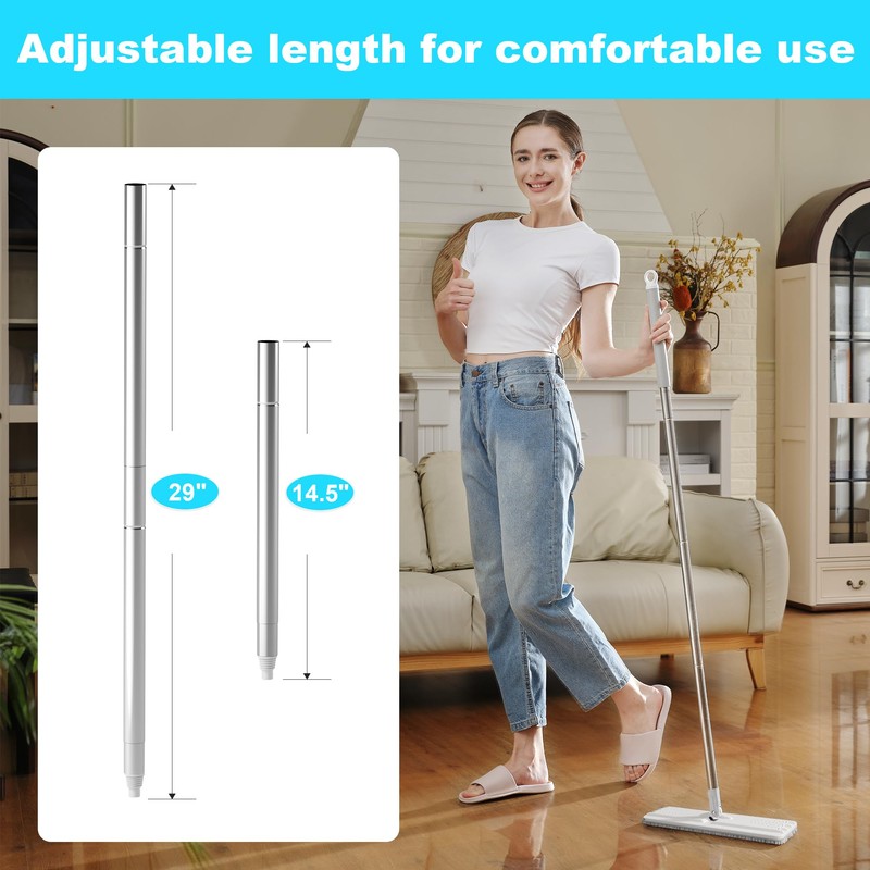 JOYMOOP Mop Handle Extension Rods, for Extending & Replacing Flat