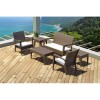 Compamia Miami Resin Patio Coffee Table in Brown