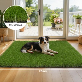 HEBE Artificial Grass Turf Rug 3'x5', Fake Grass Pee Pad for Potty Training