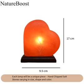 NatureBoost Himalayan Pink Salt Heart Lamp Comes with Dimmer Switch and a Pair of Bulbs (Heart2)