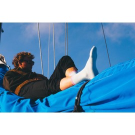 Goat Collective CASHMERE SOCKS, CALF LENGTH SOCKS, CREW SOCKS WOMEN, CREW SOCKS MEN, GIFT BOXED (Blue & Pink)