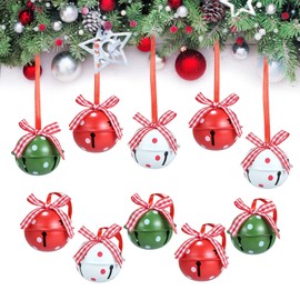 Naler 24pcs Christmas Bells Ornaments Christmas Jingle Bells Craft Bells for Christmas Party Supplies Decor Christmas Trees, Doors, Windows, Wreaths