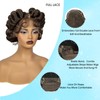 A ANYTIME Transparent Full Lace Braided Wigs Short Cute Handmade