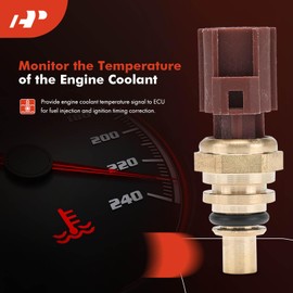 A-Premium Engine Coolant Temperature Sensor [2 Pins] Compatible with Ford & Mazda & Mercury, fits Explorer, Taurus, Ranger, Contour, Escort, Explorer Sport, Explorer Sport Trac, B4000, Cougar & More