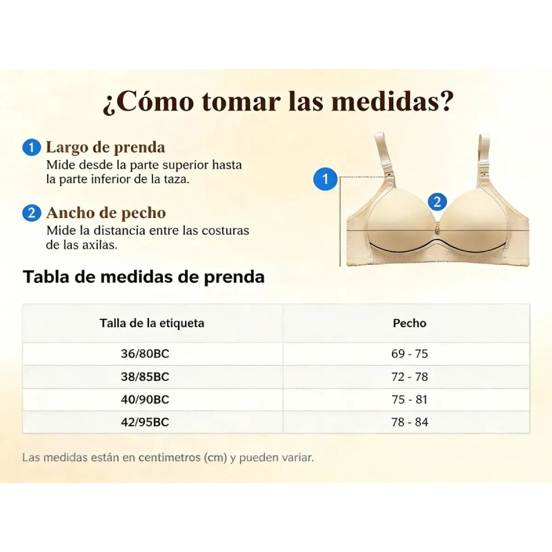 Paquete 6 Brassier Sin Varillascomodo Y Moderno Respirable