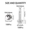 Rrina 100Pcs #10x1'' Self Drilling Screws with Rubber Washer, 410