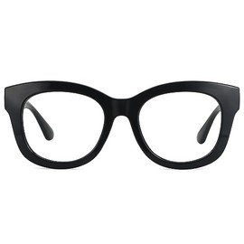 YOBOCO Oversized Reading Glasses Women 1.0 Large Readers Ladies Stylish Designer Reading Glasses Men 1.0，Black