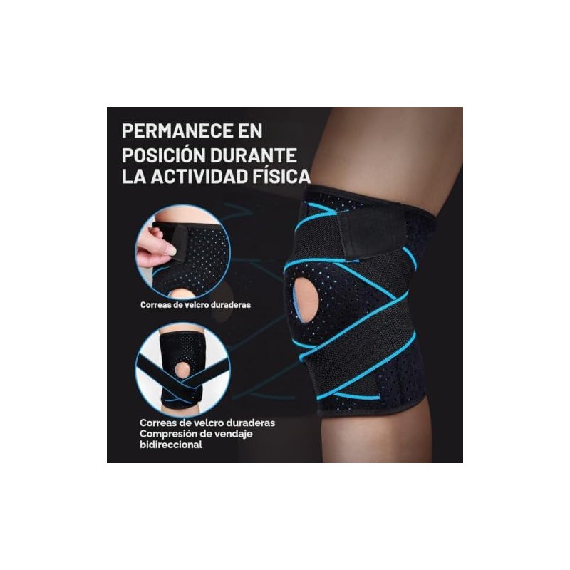 2 PCS Rodilleras Ortopedicas, Ajustables con Soporte de Rotula y