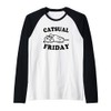 Casual Cat on Friday Catsual Friday Raglan Baseball Tee