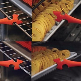 Norpro 1229 Silicone Oven Rack Push/Pull, Red (2)