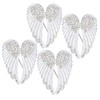 4Pcs Brooch Pin Diamond Angel Wing Pattern Cute Fashion Lapel