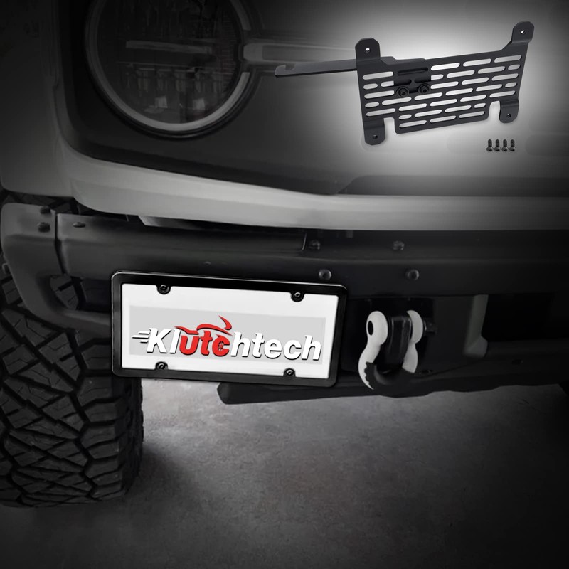Klutchtech Bronco License Plate Holder 2021-2024, Front Plate Frame for