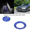 Engine Start Button Cover, 2pcs Engine Start Stop Button Trim