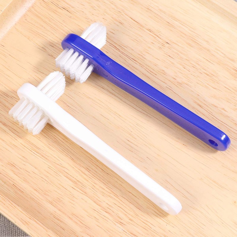 Healifty Denture Brush Double Sided Cleaning Brush Pack of 2