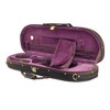 SKY Lightweight Half Moon Shaped Violin Case 4/4 Size (Black/Magenta)