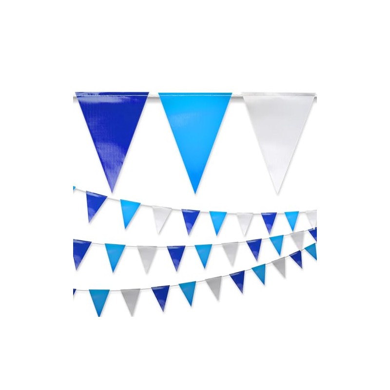 Nacarum Heavy-Duty Outdoor Navy Blue backstroke flags/Blue party Pennant Banner