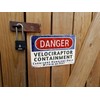 Danger Velociraptor Containment Warning Sign Dinosaur Park Movie Memorabilia Decor