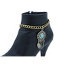 TrendyFashionJewelry TFJ Women Western Boot Chain Metal Bracelet Anklet High