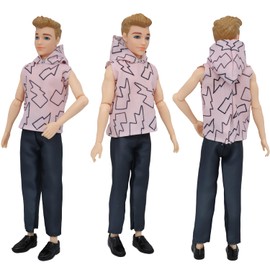 5 Sets Fashion Casual Wear Doll Clothes Pants Outfits for 12 Inches Boy Dolls Clothes Accessories (Leisure Style)