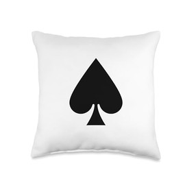 Ace of Spades Card Game Playing Card Costume Fancy Dress Party Throw Pillow