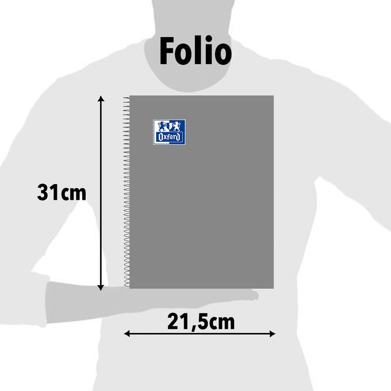 Oxford Classic Spiral Notebook, Plastic Cover, Grid 4 x 4,