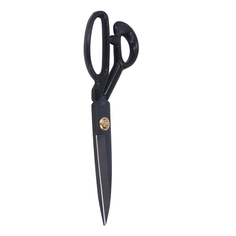 Sewing Scissors 10in Black High Manganese Steel Iron Ergonomic Curved
