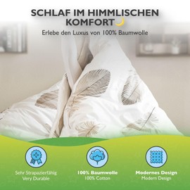 ETÉREA Cushion Cover 40 x 60 cm, 100% Cotton, Easy-Care Cushion Cover with Feathers, White, Natural Soft, Pillowcase 40 x 60 cm, Cotton, Cushion Cover with Zip, Oeko-Tex Made in Green