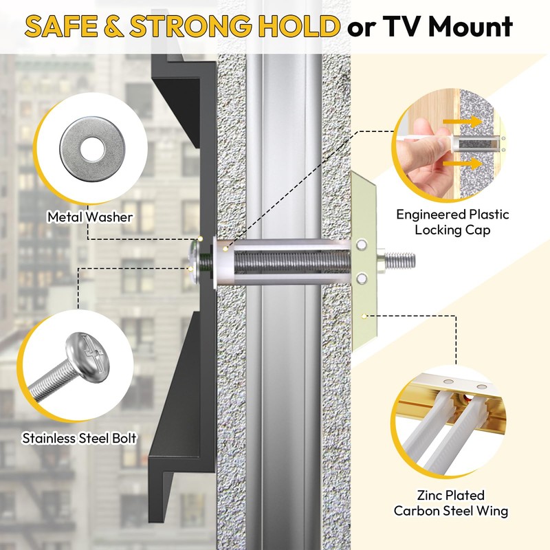 Steel Stud TV Mounting Kit, Metal Stud TV Mount Kit