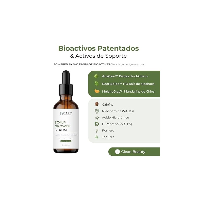 Suero Capilar Scalp Growth Serum Apariencia de Mayor Densidad y